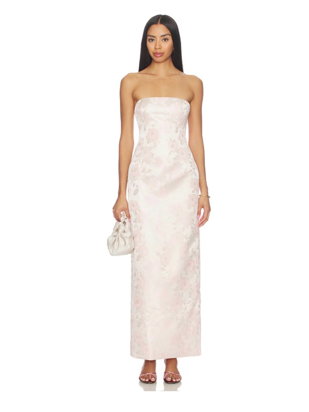 REVOLVE | Maiah Strapless Maxi Dress in Pink Floral